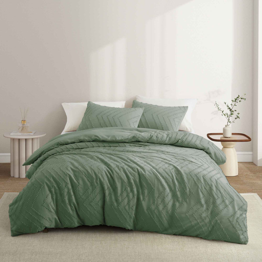 Alsea Microfiber Reversible Duvet Cover Set